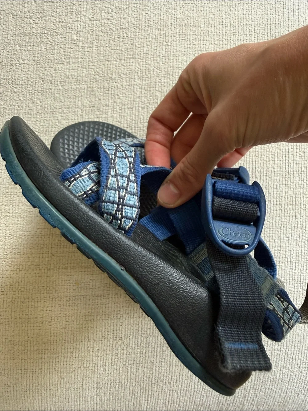 Chaco Kids Blue Patterned Strap Sandals
